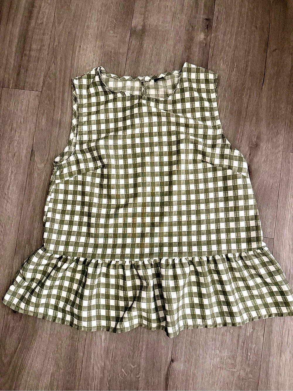 SHEIN checkered blouse